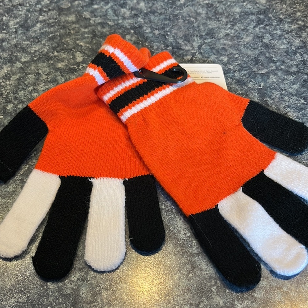 NEW Official NFL Cincinnati Bengals knit gloves - Picture 3 of 4